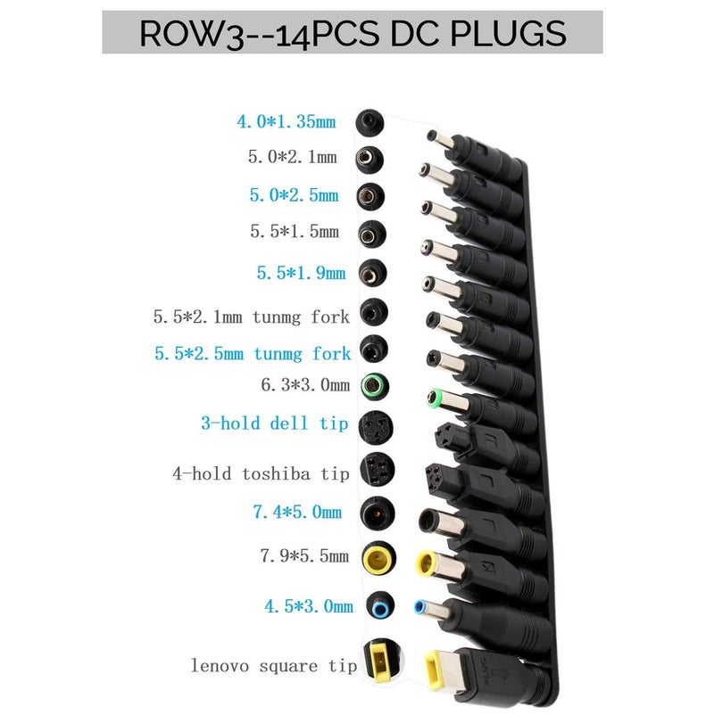 Outtag Universal 34pcs DC Connectors Plug Kit DC Power Adapter Connector, 5.5 x 2.1mm Female Base - Image 4